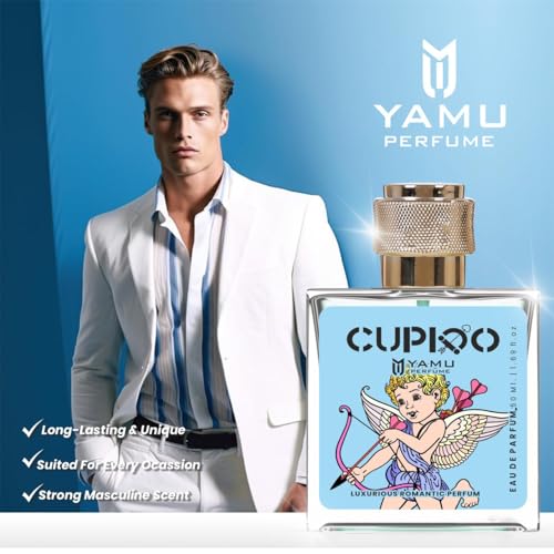 Image of Yamu Cupido Eau De Parfum for Men & Women | Long Lasting Luxury Romantic Fragrance | Premium Perfume Spray, Citrus Musk Scent, 50 mL