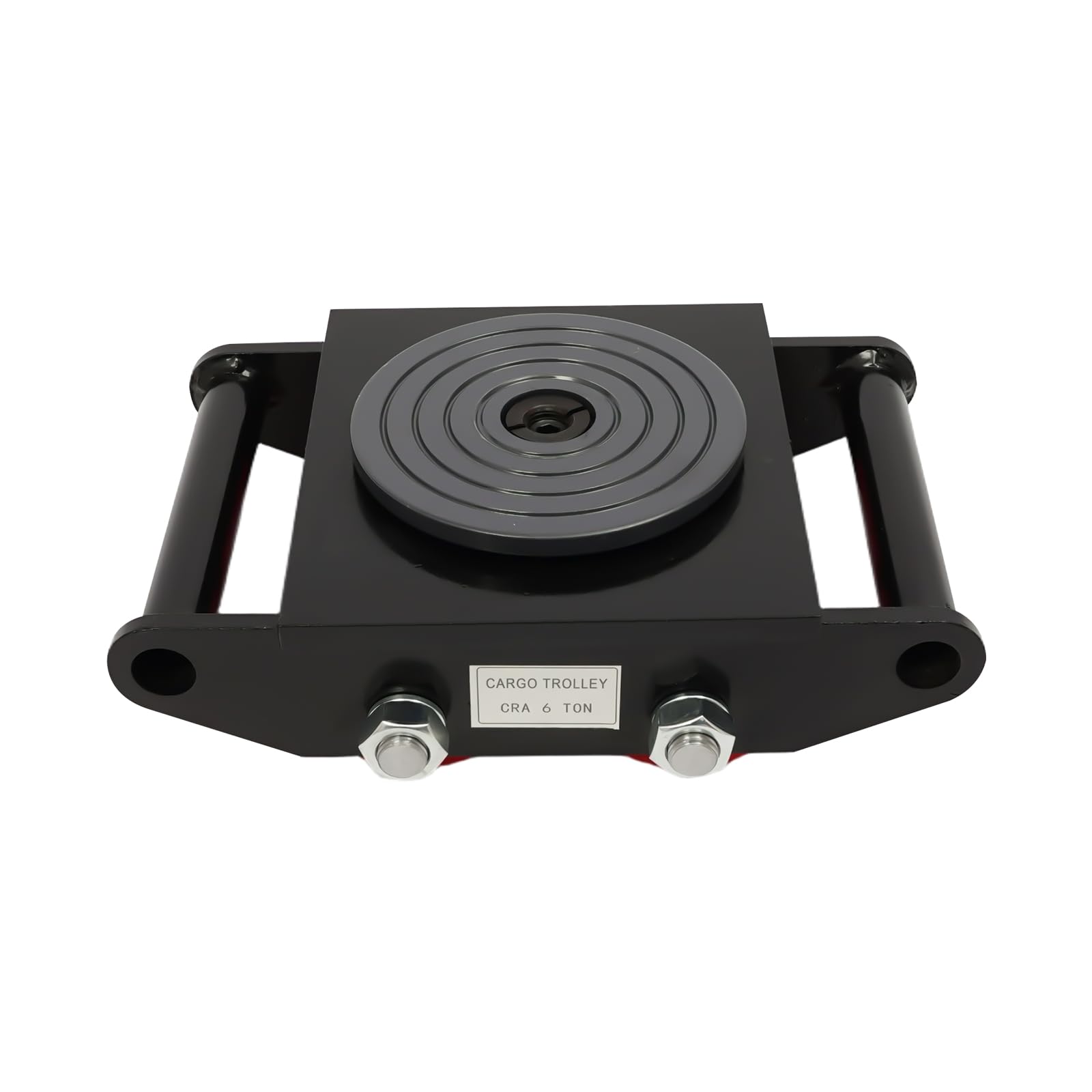 Trasloco di macchine 6T,Carrello di trasporto carico pesante,Carrelli di movimentazione auto,Rotazione a 360°,ruote silenziose PU, spostamento facile per mobili,macchina,oggetti pesanti,Nero
