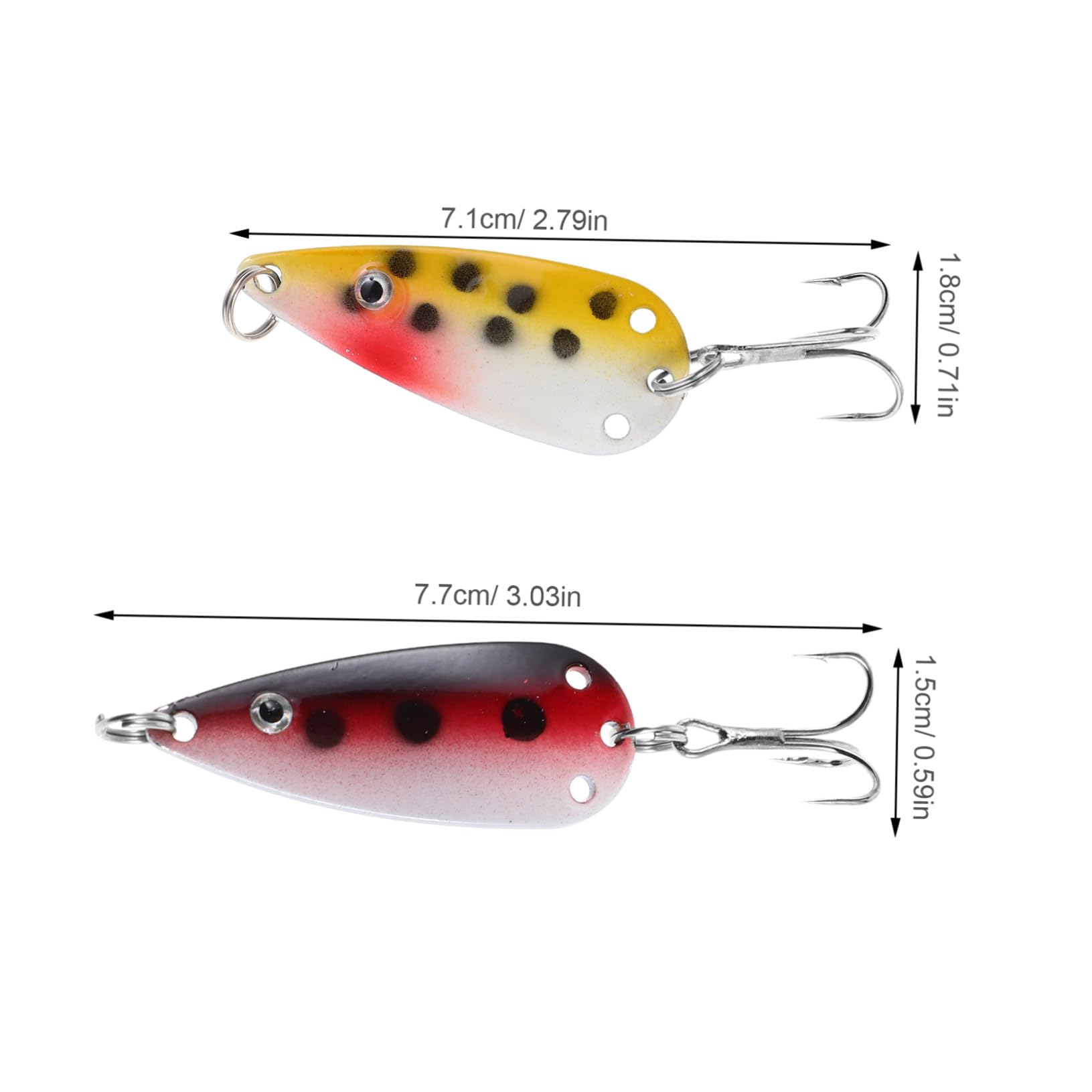 Toddmomy Señuelo de Pesca Realista 30 Piezas de Hierro con Forma de Pez