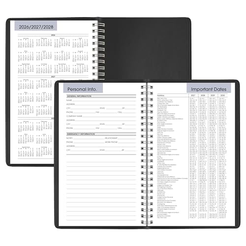 Image of AT-A-GLANCE 2027 Appointment Book Planner, Weekly, 5 inch x 8 inch, DayMinder, Black (G2000027)