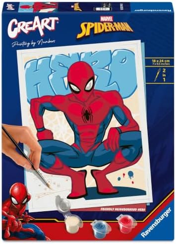 Ravensburger CreArt 12023194 - Held der Nachbarschaft - Malen nach Zahlen Erwachsene, DIY Malset mit Pinsel und Acrylfarben, Geschenk für Frauen und Männer, Malen für Erwachsene