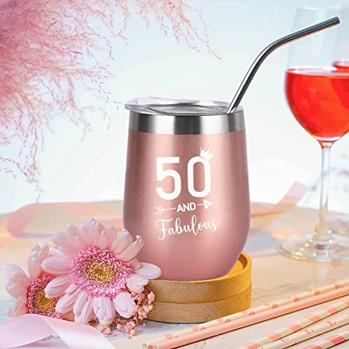 50Th Birthday Gifts For Women, 50 And Fabulous Gift Basket For Grandma, Mom, Friend, Sister, Wife, Aunt, 50Th Birthday Decorations Women | 1973 Birthday Gifts For 50 Year Old Woman Funny Gift Idea #TOP6