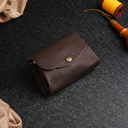 Handmade Women’s Leather Wallet – Soft Genuine Leather, Compact and Stylish Wallets for Women, Elegant Ladies Wallet with Slim Design, Durable and Perfect for women (Dark Brown)4