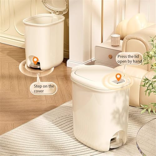 Caneca de basura rectangular con pedal 8/10L miniatura 3
