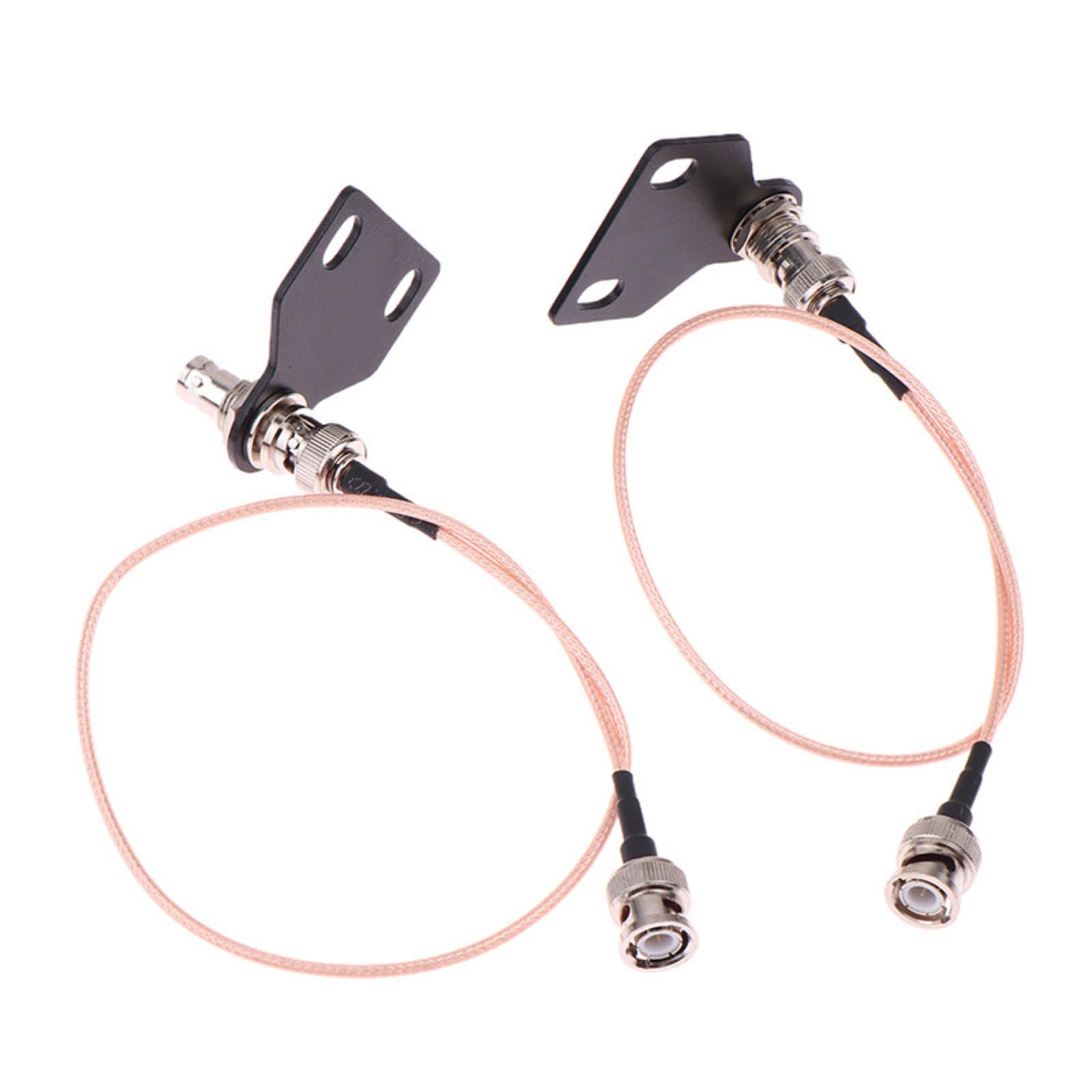 2 Pieces Silver-Plated Antenna Mounting Plate Black Metal BNC Antenna Kit Flexible BNC Extension Cable, Ubnc-c04 with Cable-image-15