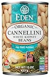 Eden Organic Cannellini White Kidney Beans, No Salt Added, 15-Ounce Cans (Pack of 12) ( Value Bulk Multi-pack)