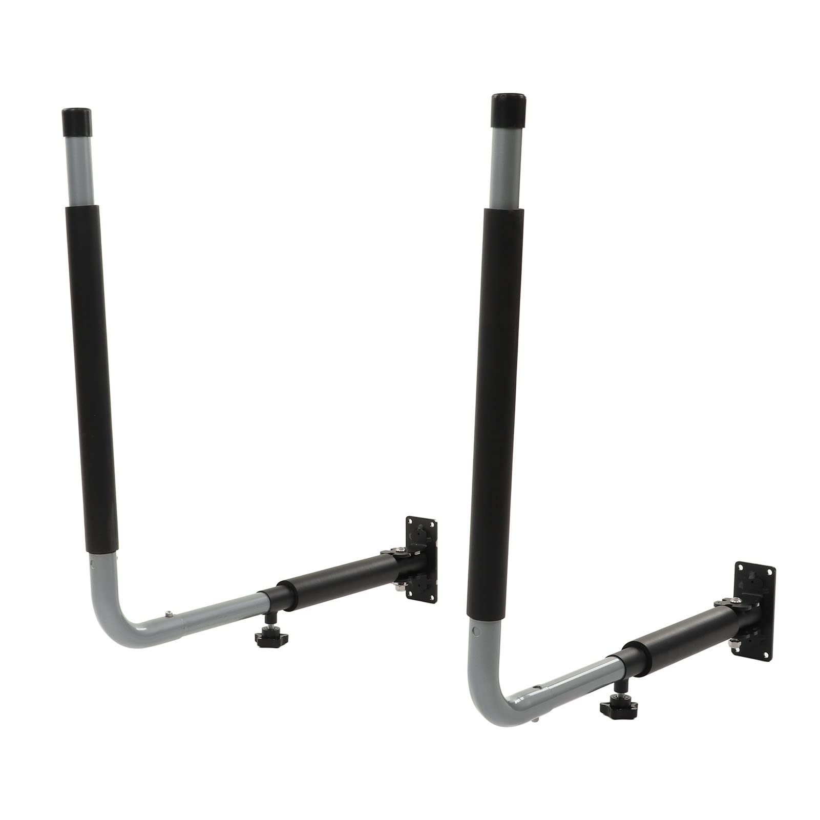 Jeanoko Bastidores de Almacenamiento para Kayak de Alta Resistencia con Protección de Espuma EVA para Uso en Interiores y Exteriores, Colgador de Montaje en Pared de Aleación de Aluminio para 2 Kayaks