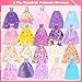 BARWA 70 Pack Doll Clothes and Accessories 3 Wedding Gown Dresses 5 Long Dresses Fashion Dresses 4 Tops 4 Pants 3 Swimsuits Bikini 5 Mini Dresses 15 Shoes Hangers Computer Cosmetic for 11.5 inch Doll