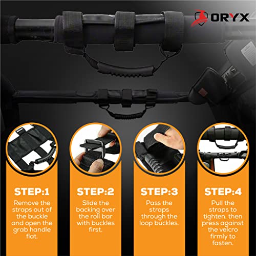 Oryx Auto Roll Bar Grab Handles 2 Pack For Atv, Utv, 1987-2021 Jeep Wrangler Cj Yj Tj Lj Jk Jl - Premium Quality Roll Bar Accessories #TOP6