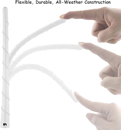 Vista 21 de ONE250 Antena de núcleo de cobre flexible en espiral de 8 pulgadas, compatible con Fiat - Fiat 500 (2011-2019), Fiat 124 Spider (2017-2024) - Negro