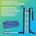 BOARDEE Foldable Volleyball Antenna Set - Durable Tarpaulin Hook-and-Loop Sleeves with Collapsible Fiberglass Antennas - Indoor and Beach Volleyball Net Equipment (Pack of 2) (Blue)