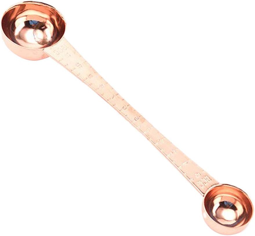 Fornateu Dual Side Ruler Measuring Spoons Stainless Steel 1 Teaspoon 1 Tablespoon Protein Powder Scoop