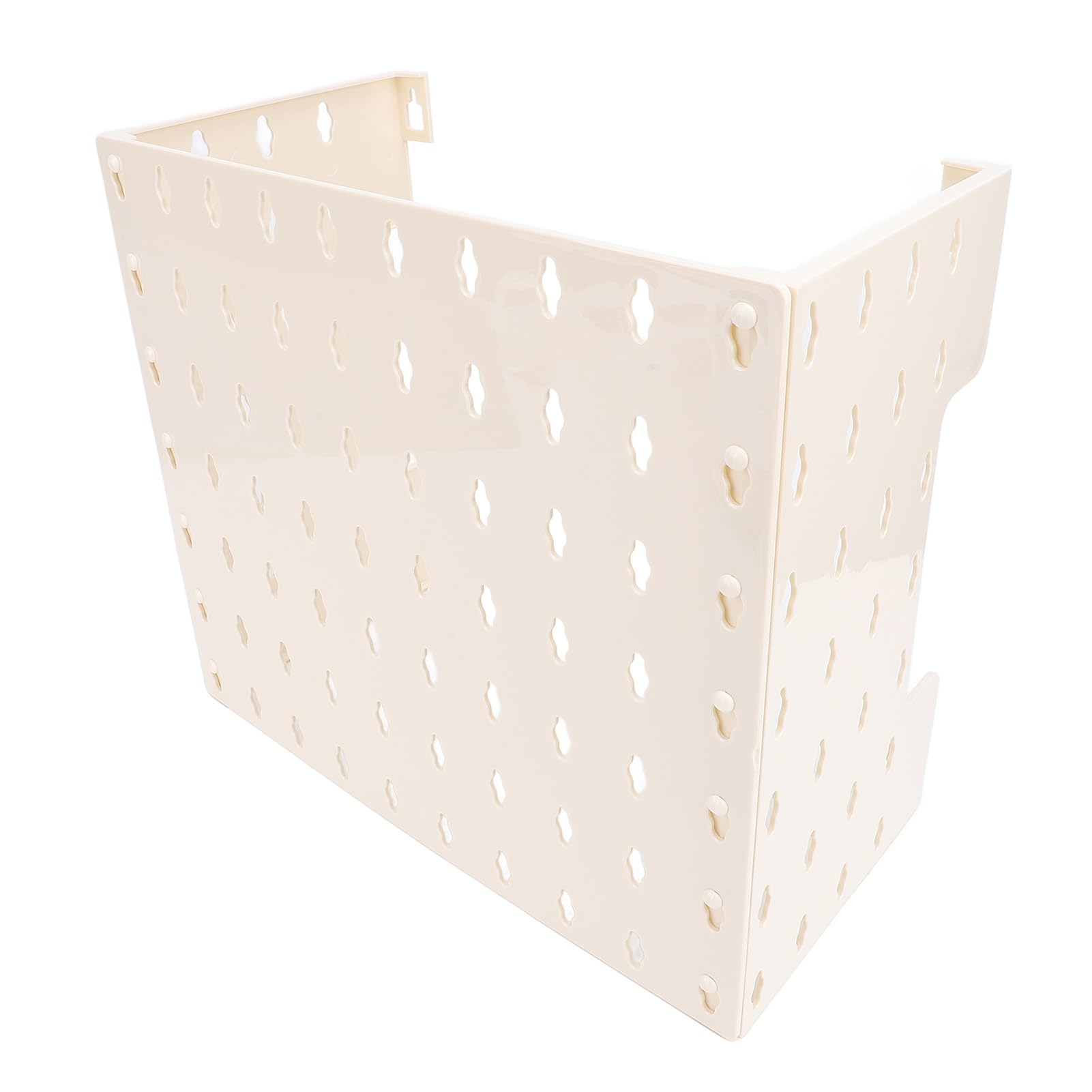Riuulity Gas Water Heater Pipe Cover Storage Rack, No Punch Installation, Adhesive Pads, Load Bearing Capacity, PET Material, Protects Kitchen Gas Shielding Cover (S)