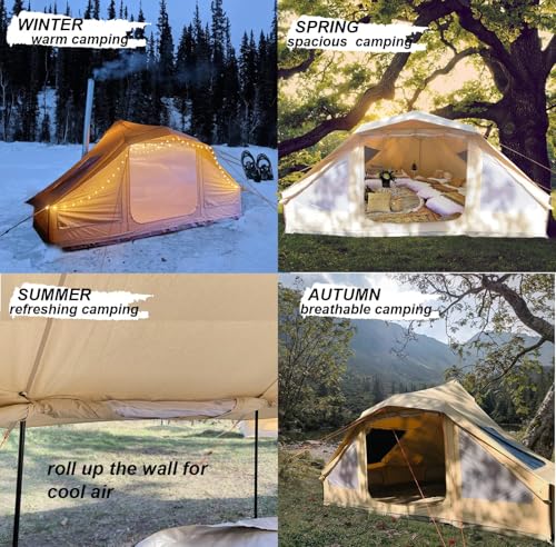 Carpa Camping Familiar Impermeable Algodón 10 Personas miniatura 7
