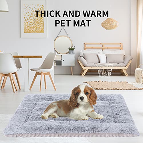 Vejaoo Hundematte Weiche und warme Matte Liegedecke für Hunde und Katzen Sofa für Heimtiere XZ014 (S(60 X 45CM), Wicker Gray)