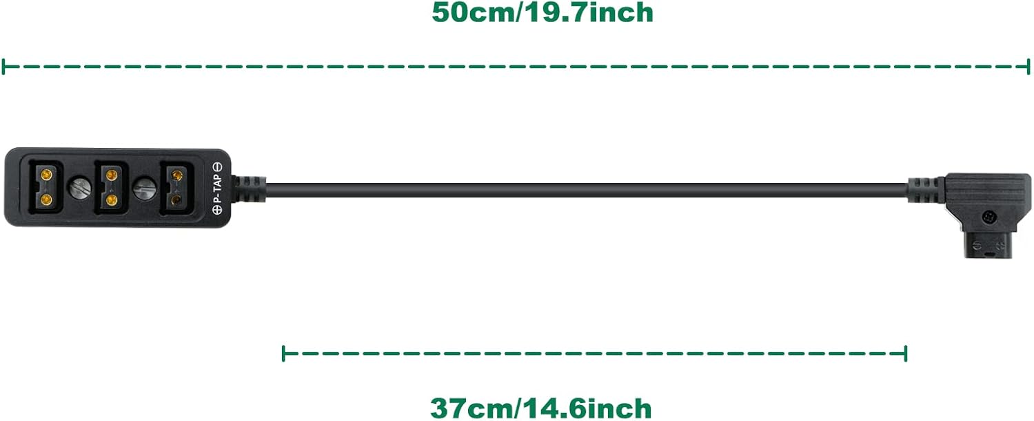 Alvin’s Cables D-tap Splitter P-Tap HUB Cable Dtap Male to Three Port D tap Female Splitter Cable with Screw Threads for ARRI RED Z CAM Cameras TILTA Steadicam IDX V-Mount Battery