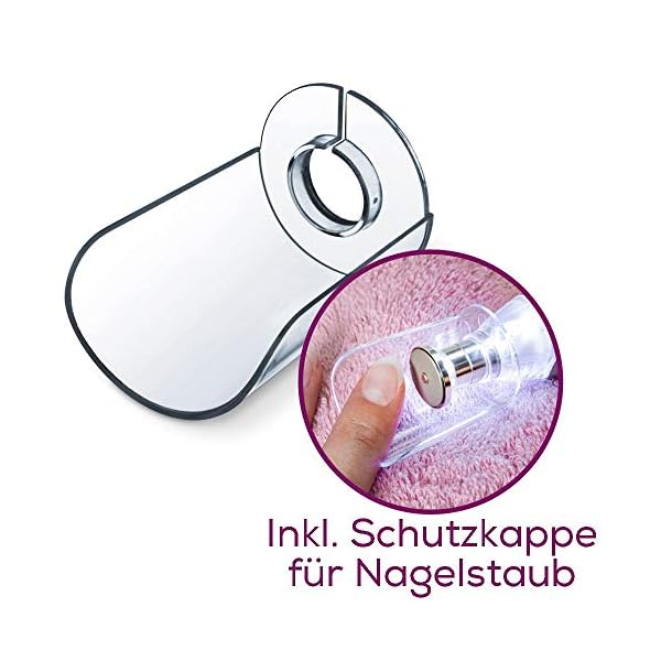 Beurer MP 62 Maniküre-/ Pediküre-Set, elektrische Nagelfeile mit 10 hochwertigen Nagelpflege-Aufsätzen, LED Licht… – Bild 7