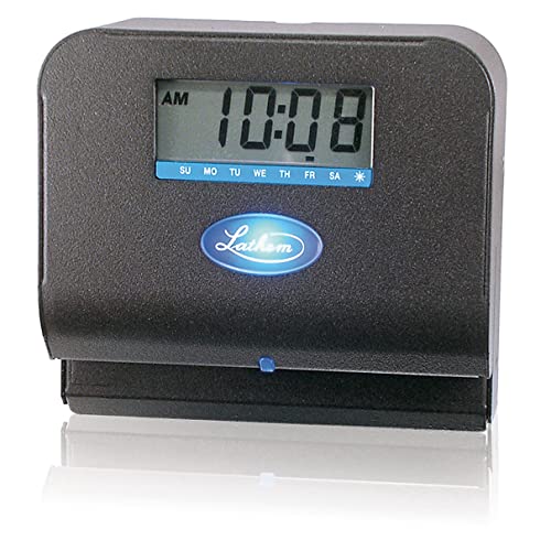 Lathem Tru-Align Thermal Print Time Clock, Automatic, Includes 25 E8 Time Cards, Gray (800P)