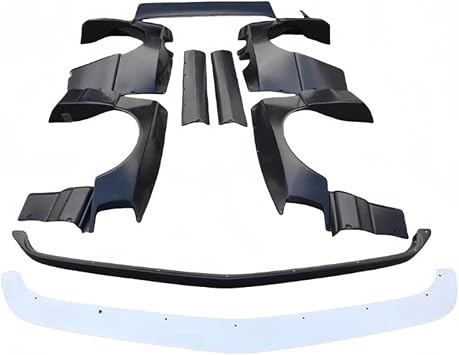 Compatible With C-Class W201 190E Body Kit Wide Body Fenders Front Diffuser Side Skirts Trunk Spoiler Bumper