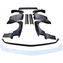 Compatible With C-Class W201 190E Body Kit Wide Body Fenders Front Diffuser Side Skirts Trunk Spoiler Bumper