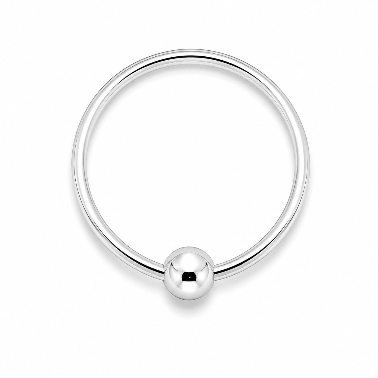 Pure 925 Sterling Silver Nose Ring/Nose Pin Simple Tiny Hoop for Women-image-5
