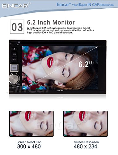 EINCAR 6.2 '' HD Capacitivo dello Schermo di Tocco...