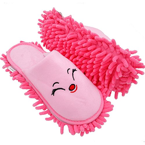 Image of Selric Super Chenille Microfiber Washable Mop Slippers Shoes, Detachable Mopping Shoes, Floor Dust Dirt Hair Cleaner, Multi-sizes Multi-Colors Available
