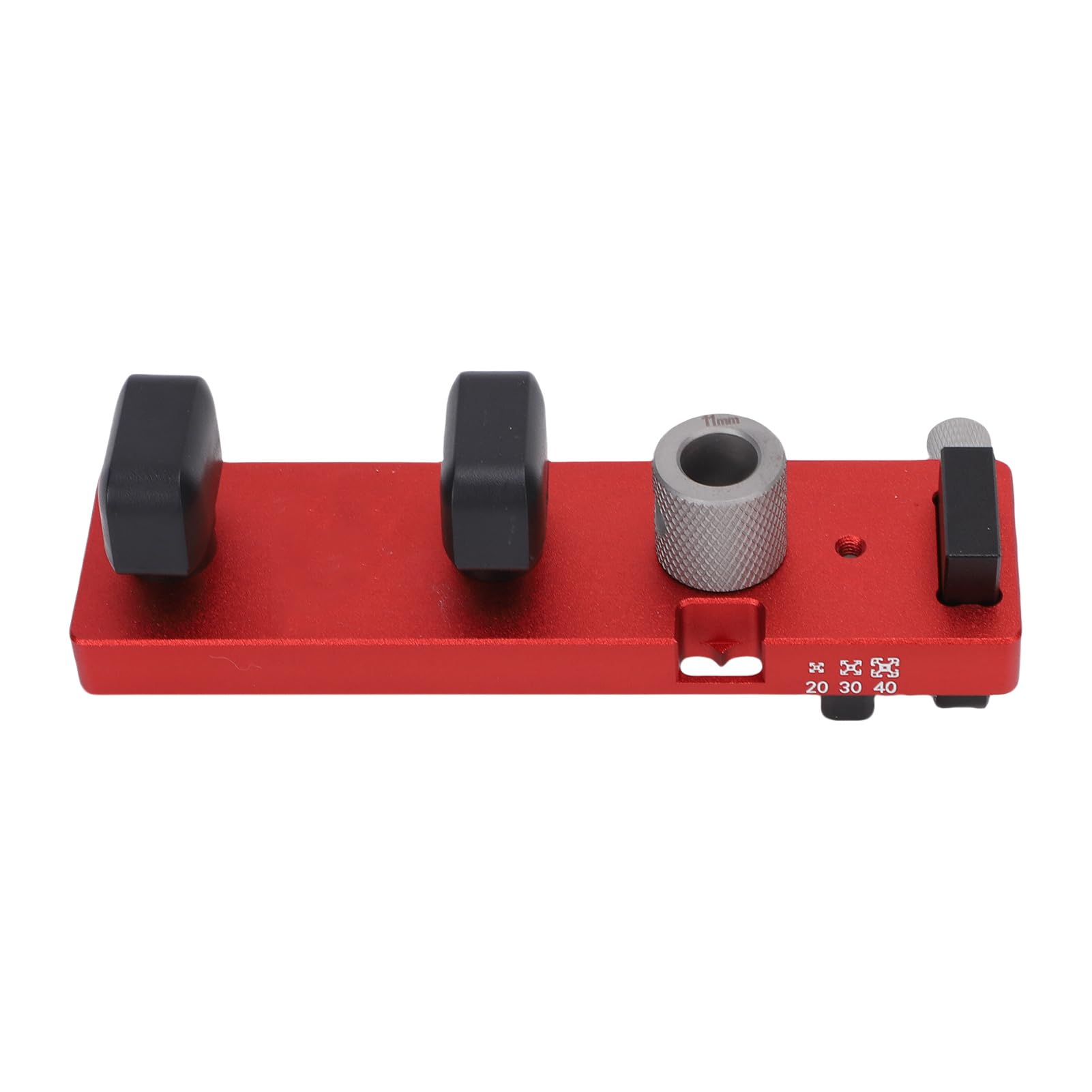 Cryfokt Plantilla de Perforación de Perfil de Aluminio, Localizador de Punzón Ajustable de Alta Precisión para Perfiles de 20mm, 30mm y 40mm con Brocas Escalonadas