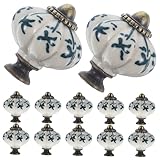 HOMSFOU 12 Stück Schubladengriff ziehgriff Schrankgriff Klassischer Ziergriff Hausgriffe dekorativer Griff Jahrhundert Büro Zinn Türknauf Rot Kommodengriffe aus Keramik Ersatzmöbel zieht