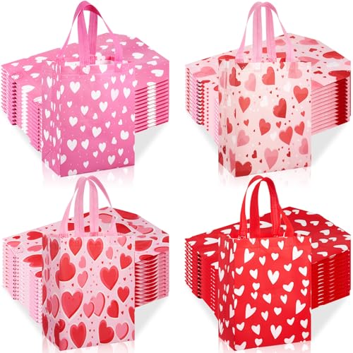 Sacs cadeaux réutilisables non tissés pour éviter le papier déchiré à la Saint-Valentin
