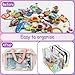 8 Pcs XL-Large Clear Toy Storage Bags with Zipper, Reusable PVC Waterproof Toy Organizer Bags with Portable Handle for Building Blocks, Puzzles, Board Games,and Travel Dust-Proof Storage (XL-Large)