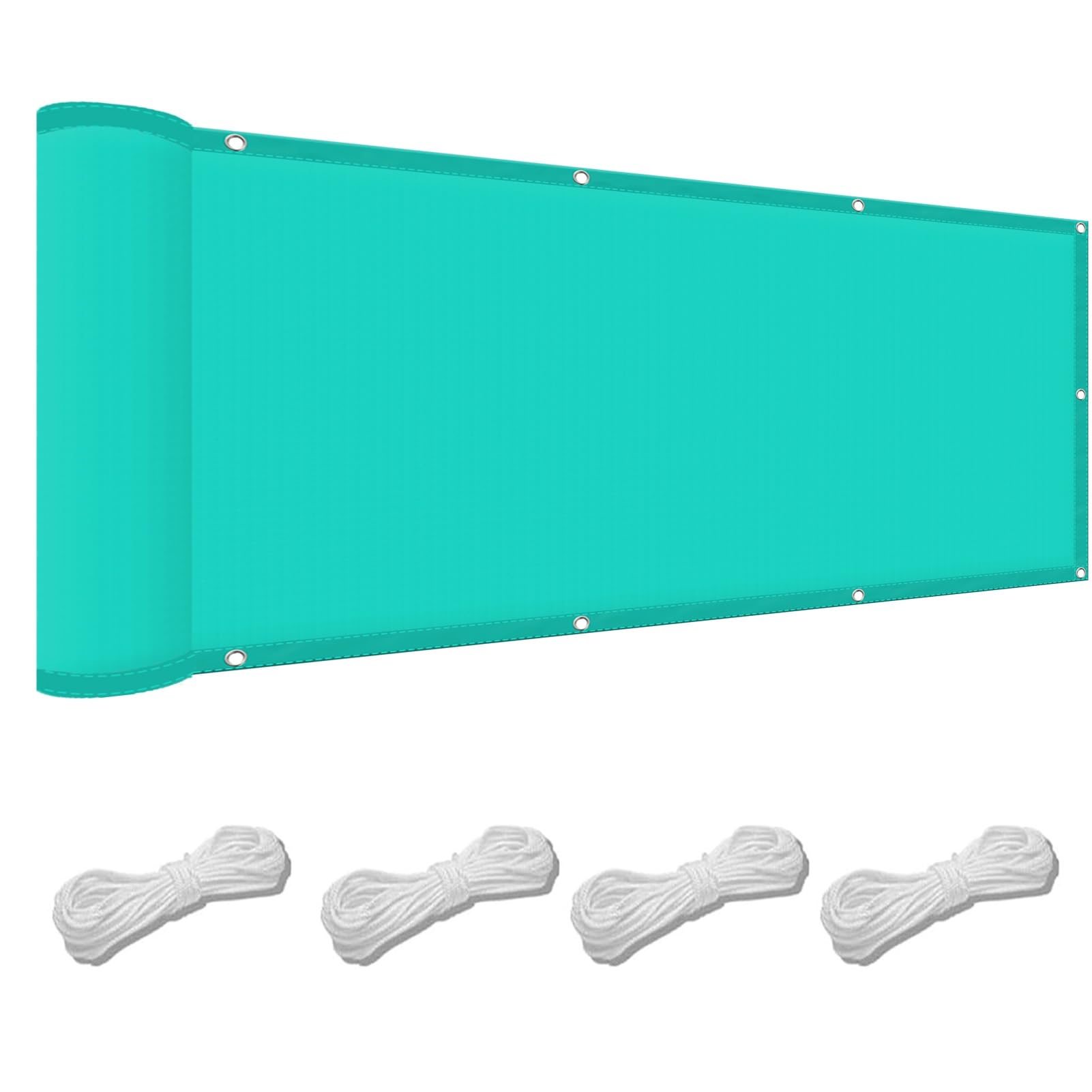 Rectangle Sunscreen Canopy 70 x 100 cm(28 x 39inch) Waterproof Sun Canopy 98% UV Block with Free Rope & Fixing Kit Pergola Balcony Sail Shades Fence, Sky Blue