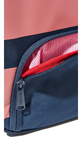 Image of Herschel Supply Co. Novel, Navy /Strawberry Ice Rugby Stripe /Tan Synthetic Leather