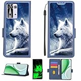 Kinetijy Case Compatible for Cubot P90 Phone Case Flip Cover [with Tempered Glass Screen Protector][RFID Blocking][Luminous Effect] LPT-Lang