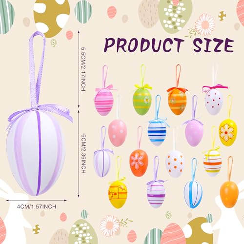 Save 15% on Elcoho 16-Piece Colorful Easter Hanging Eggs