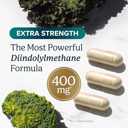 Image of DIM Supplement 400MG Extra Strength, Hormone Balance for Men & Women, 90 Ct | Menopause Acne Hot Flashes Prostate & Antioxidant Support, Third-Party Tested, Non-GMO, Soy-Free, Gluten-Free, 90 Capsules