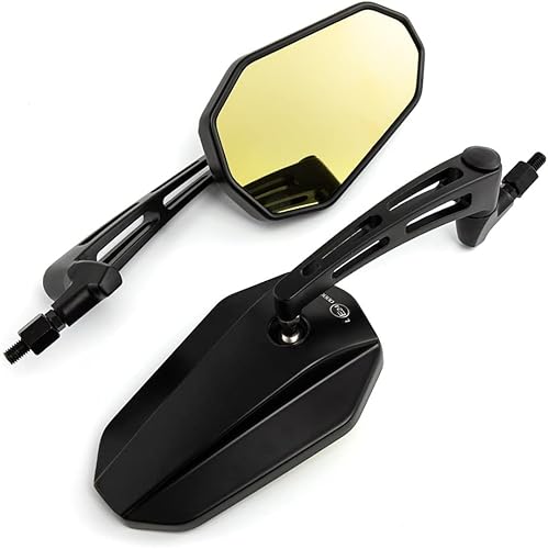 Miniatura 2 de ECLUT Side Mirrors for Z900 Z1000 Universal 8mm 10mm Motorcycle Rearview Mirror Aluminum CNC Motorcycle Rear View Mirrors Ultra HD Side Mirror