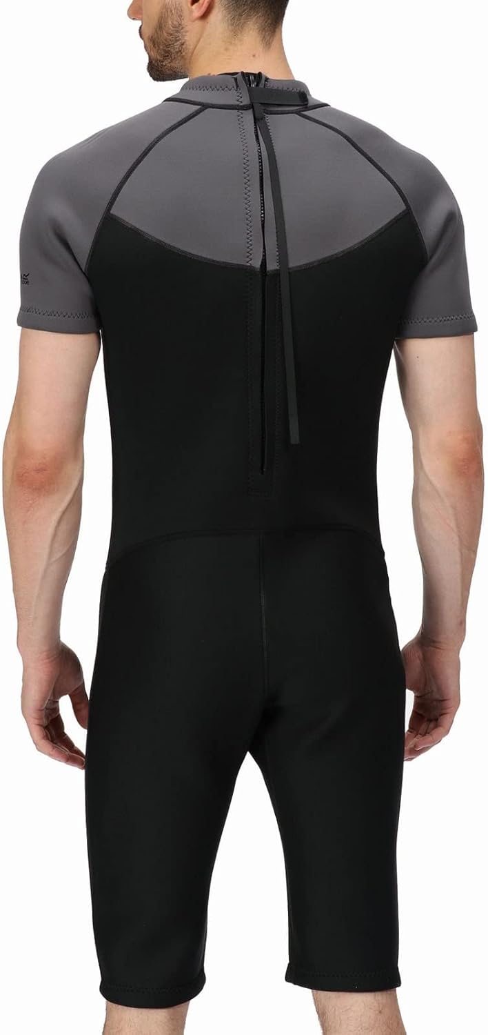 Regatta Mens Light Weight Quick Drying Short Wetsuit - Black/Dark Grey - M/L