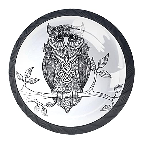 Boutons de tiroir en cristal pour armoire placard commode poignée chouette
