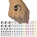 Goose Evil Laugh Temporary Tattoo Water Resistant Fake Body Art Set Collection - Yellow (One Sheet)