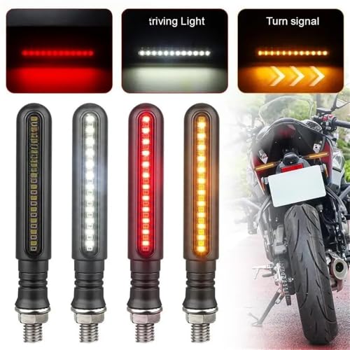Intermitentes Moto 10mm Delanteros Traseros Luz Freno Parada Giro 12V Ambar 2