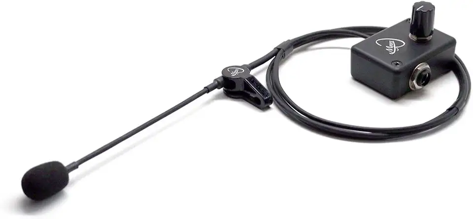 Myers Pickups Sistema De Microfone Para Flauta Feather C Com Micro-Pescoço Ganso Flexível