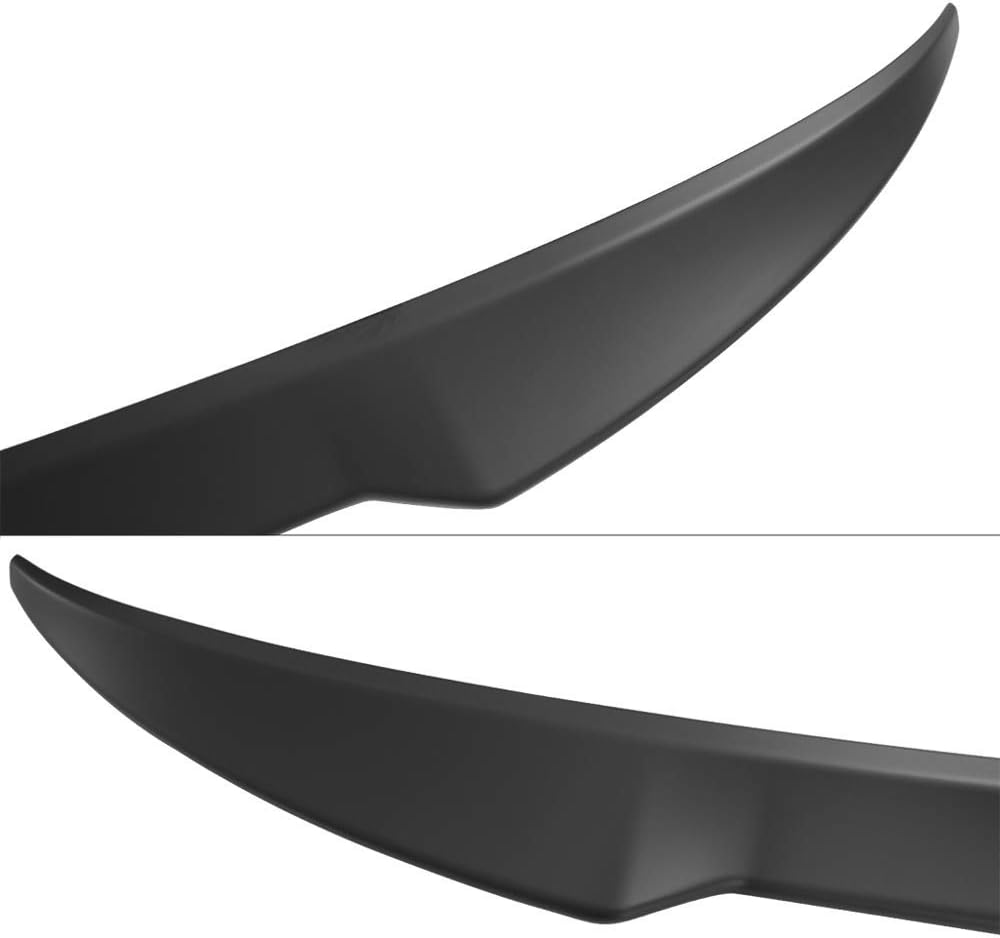 IKON MOTORSPORTS, Trunk Spoiler Compatible with 2019-2025 Nissan Altima, M4 Style Rear Trunk Boot Lid Wing ABS Unpainted Black, 2020 2021