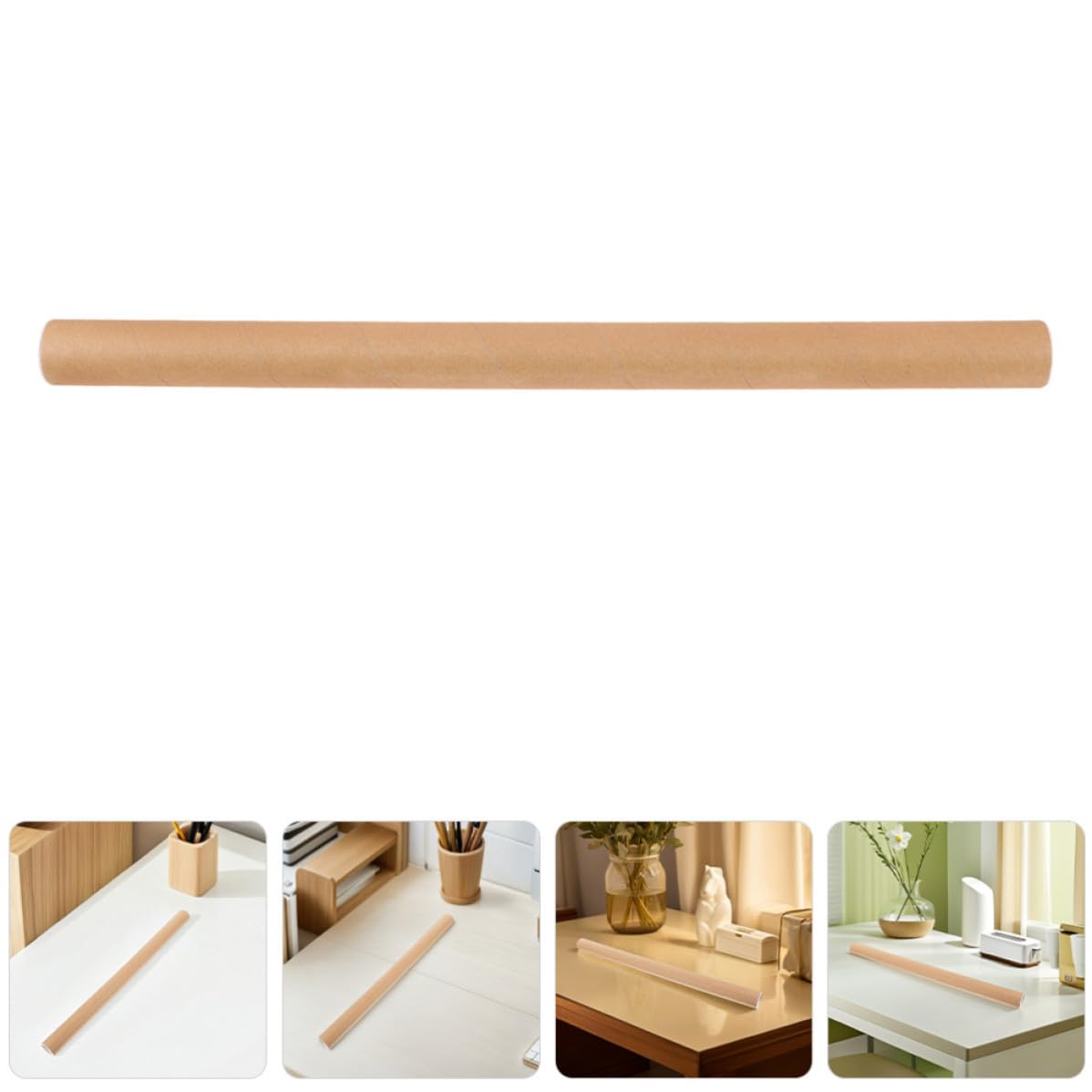 Zerodeko Lot de 2 Tubes en Carton Kraft pour Affiches et Posters, Tube Porte-affiches Rond