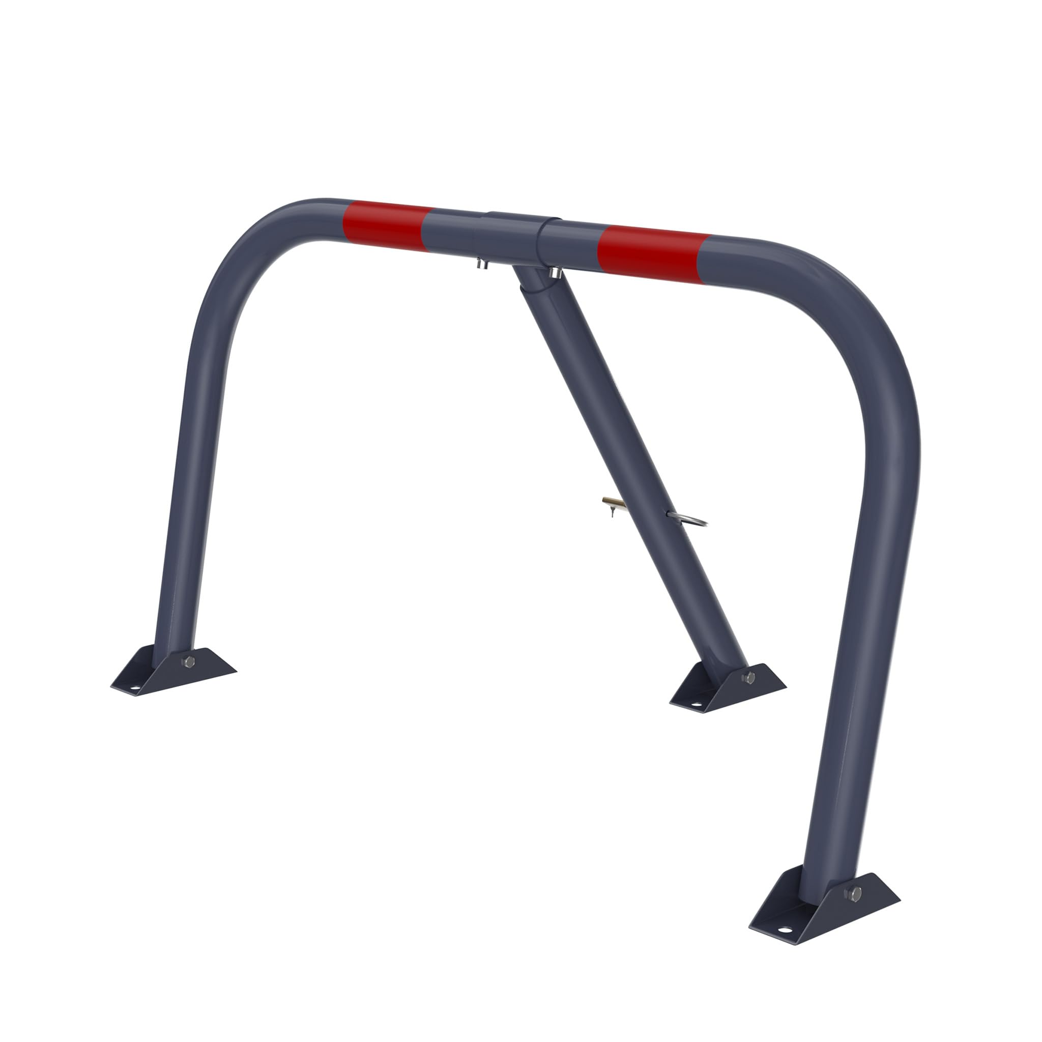 NAIZY Barrières de parking pliables 78 x 44 cm avec serrure et bandes réfléchissantes - En métal - Pour garage et place de stationnement