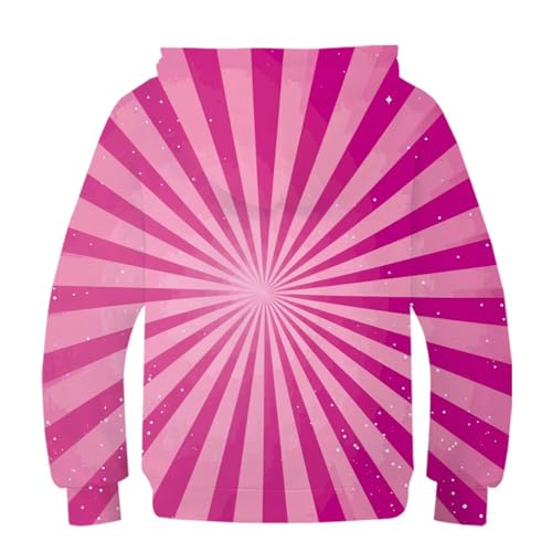Sweat à capuche rose ado vêtement confortable imprimé 3D - 2