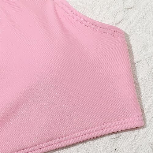 Girls 3 Piece Swimwear Coconut Tree Print Swimsuit Bikini Bathing Suit with Sun 𝐏rotection Cover Up Shirt Sets4