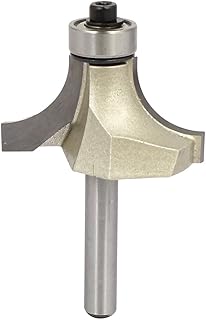uxcell 1/4-inch Shank 1-inch Cutting Dia 2 Flutes Corner Round Roundover Router Bit Gold Tone
