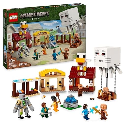 LEGO Minecraft El Ataque a la Aldea del Globo de Ghast - Casa de Steve de Juguete con 4 Minifiguras, Figura de Golem de Hierro y Función Dinamita - Regalo Gamer para Niños y Niñas de 10+ Años 21273 | Ya disponible en tu tienda friki favorita! En mundofriki.es!