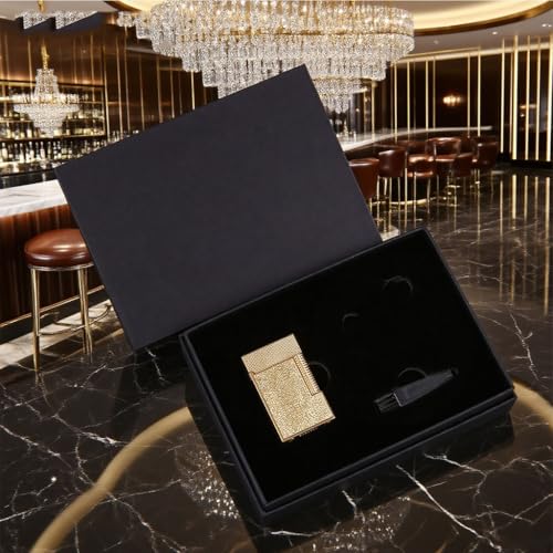 Encendedor Flip Clásico de Bronce y Cuero Negro miniatura 7
